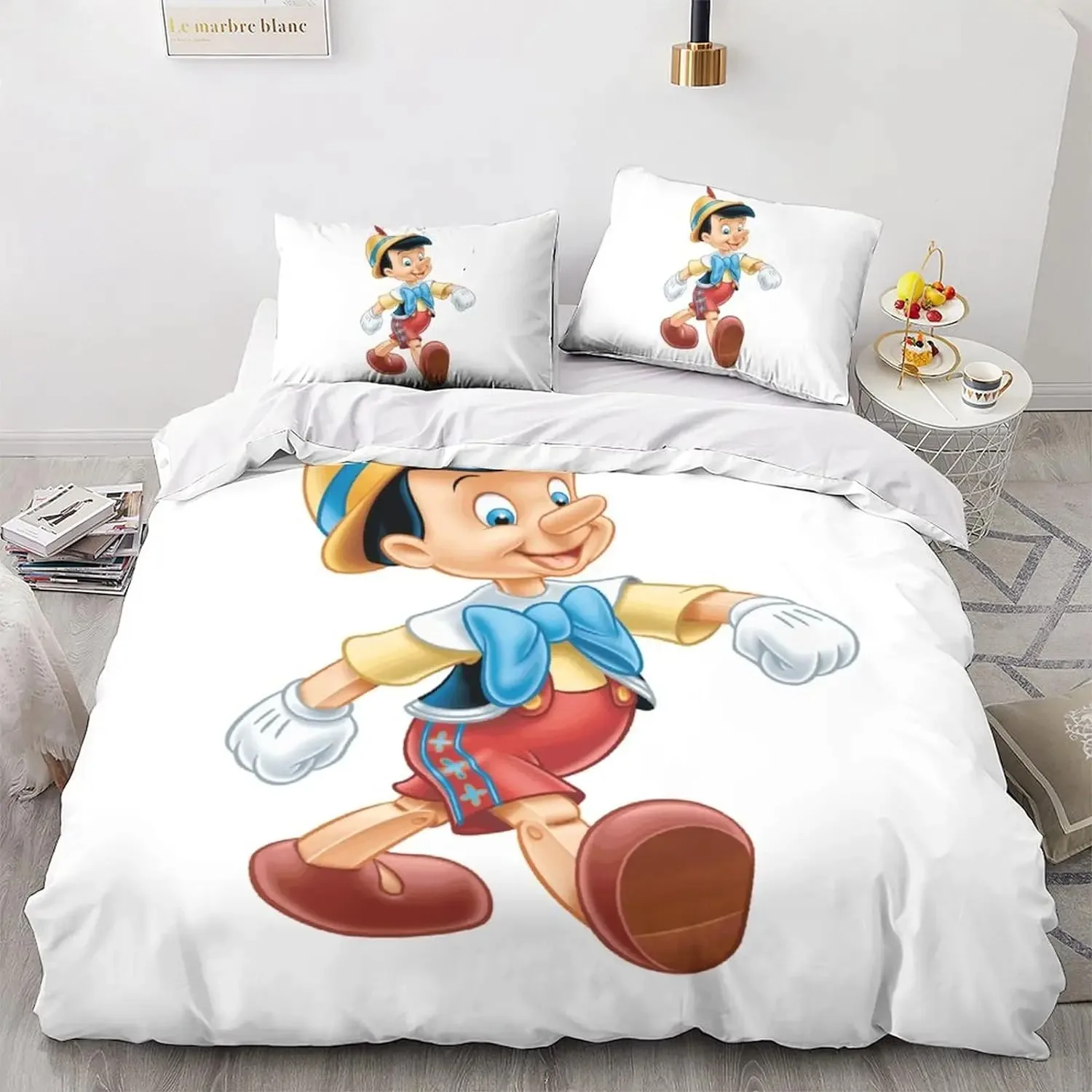 Disney Children Bed Linen,Fantasy cartoon Pink Bedding Set,Hot Sale Bed Linen,Girls Duvet Cover and Pillowcase With zipper