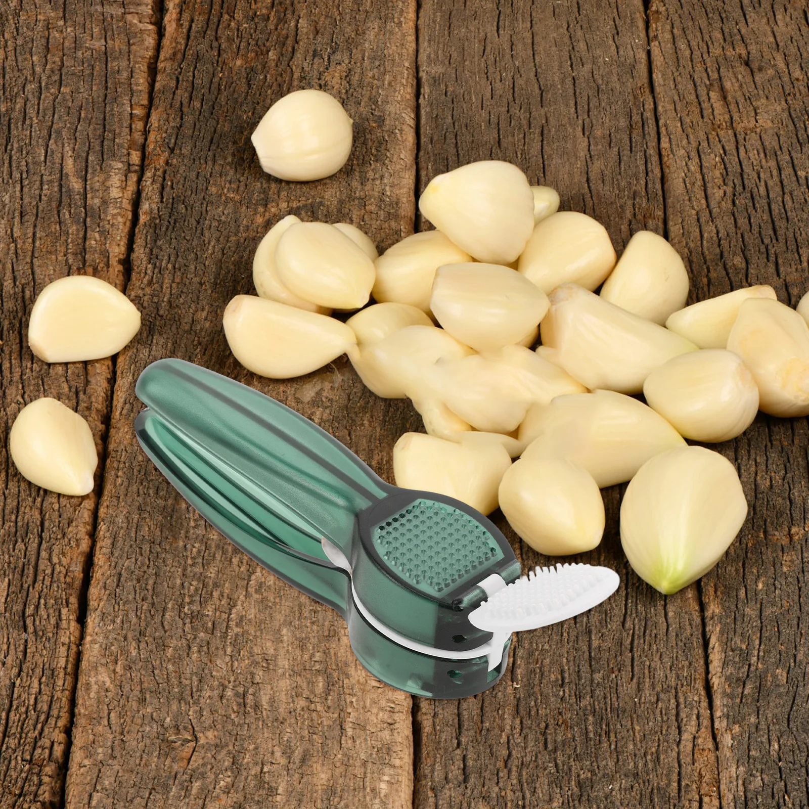 

Garlic Presser Crusher Slicer Mincer Manual Kitchen Tool PP Material Easy Clean Garlic Ginger Veggie Fruit Gadget Space