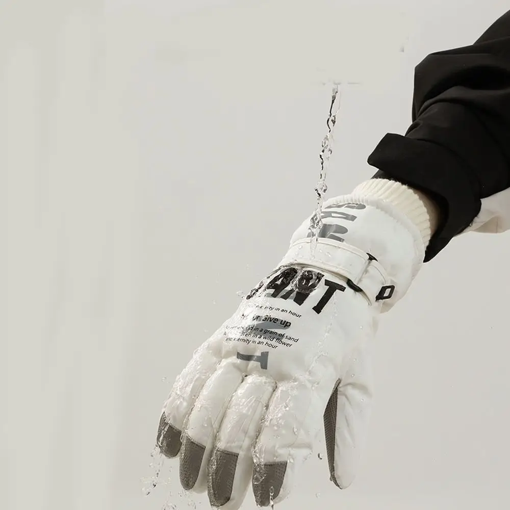 

Ветрозащитные женские лыжные перчатки, теплые водонепроницаемые зимние перчатки для езды на велосипеде и катания на лыжах, нескользящие полнопальцевые варежки для сноуборда, для горного велосипеда