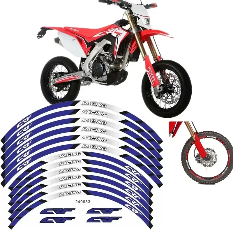 Voor Honda Crf 450rx 450x/L 250rx/X/L/F 230l/F 250l 40l 50l Motoronderdelen Contourwiel Decoratie Sticker - C