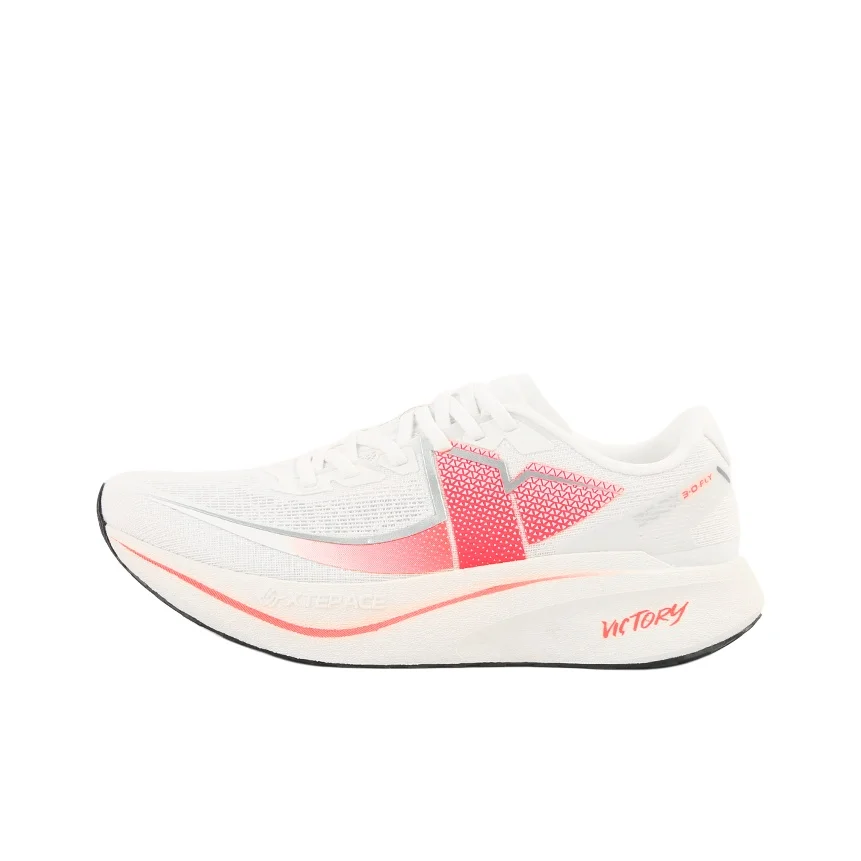 XTEP 360X3.0 FLY Running Shoes Men's Low Top Sail White/Laser Red/Silver 974319110076//