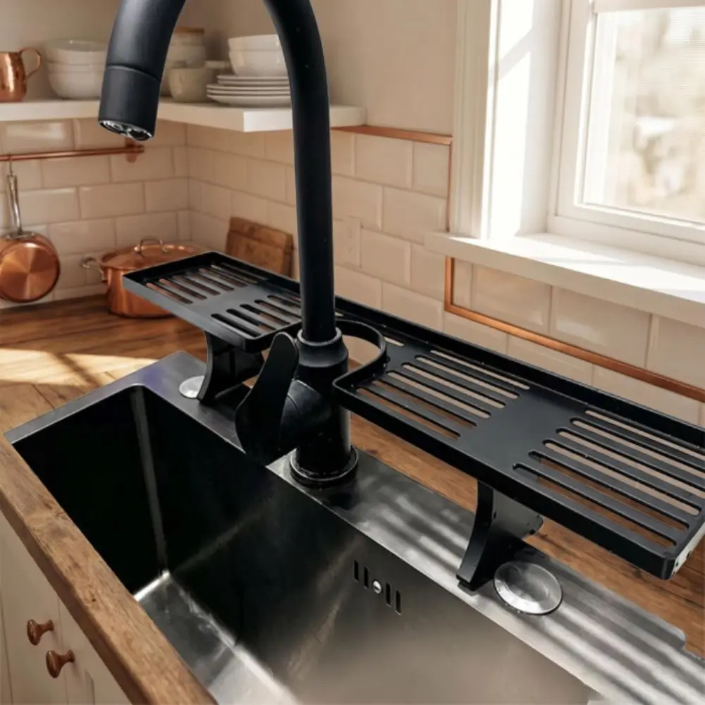 Multi-functional Universal Bathroom Storage Rack Water Drainage Mesh Kitchen Drainage Holder Non-punching Sink Shelf Box Kitchen