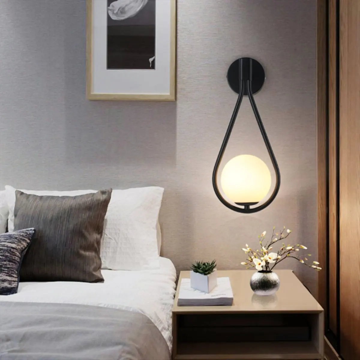 AA19 Brass Wall Lamps Minimalist Glass Ball Wall Light Bedroom Living Room Bathroom Hallway Lighting Fixtures B