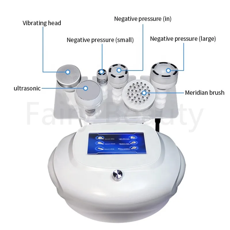 

Portable Vacuum Cavitation 6 In 1 Body Sculpting Slimming Fat Burning Weight Loss Cellulite Reduce 80K Cavitation Salon Machine