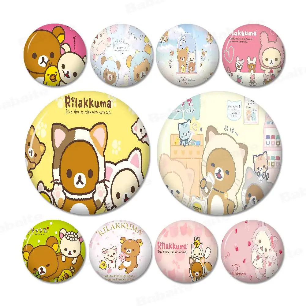 Niedliche Rilakkuma Anime Broschen Süße Cartoon-Anstecknadel für Jacke und Jeans Geschenk-Accessoire