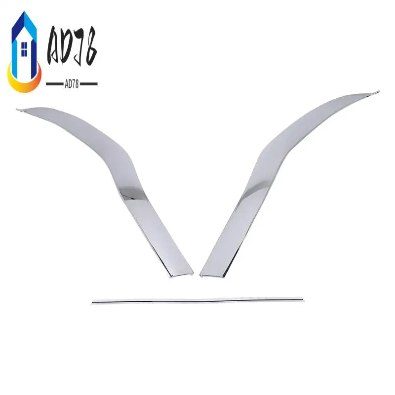 

AD78-For Mercedes Benz E Class W213 2016-2019 Chrome ABS Front Bumper Plate Spoiler Spoilers Decorative Cover Trim