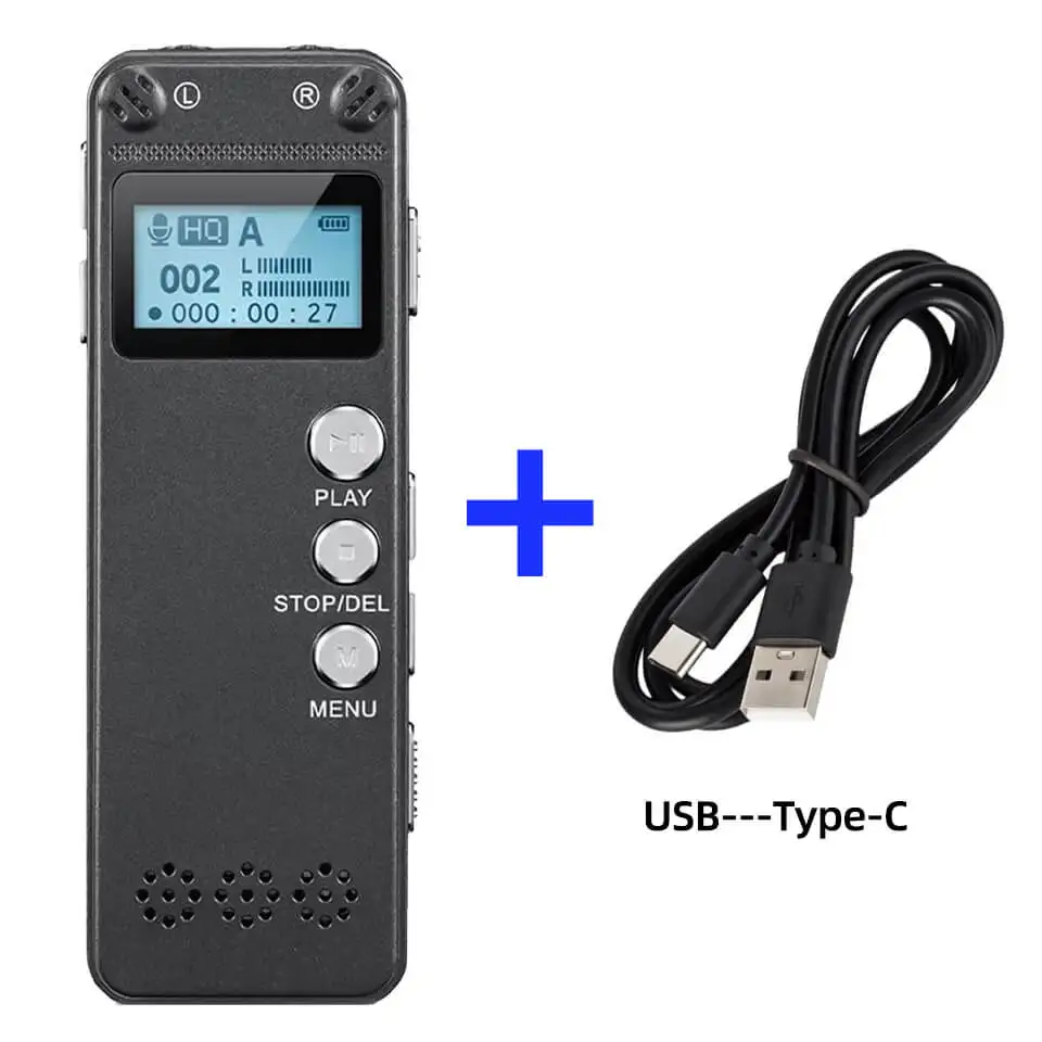 Voice Recorder Professional long time recording device Dictaphone Noise Reduction Digital Voice Activated handy personal