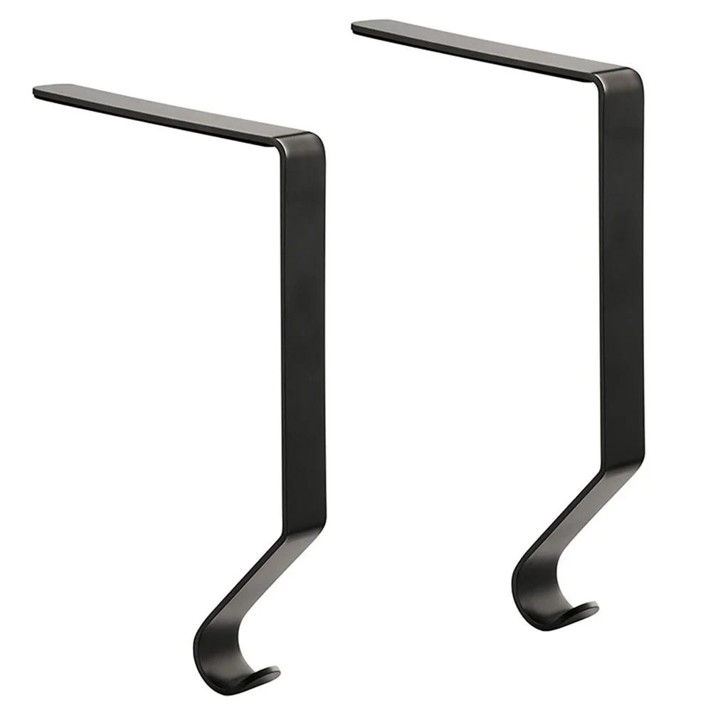 2Pcs Christmas Stocking Holders Multi-Functional Xmas Mantel Hook for Holiday Decor and Key Storage Use Xmas Mantel Hook