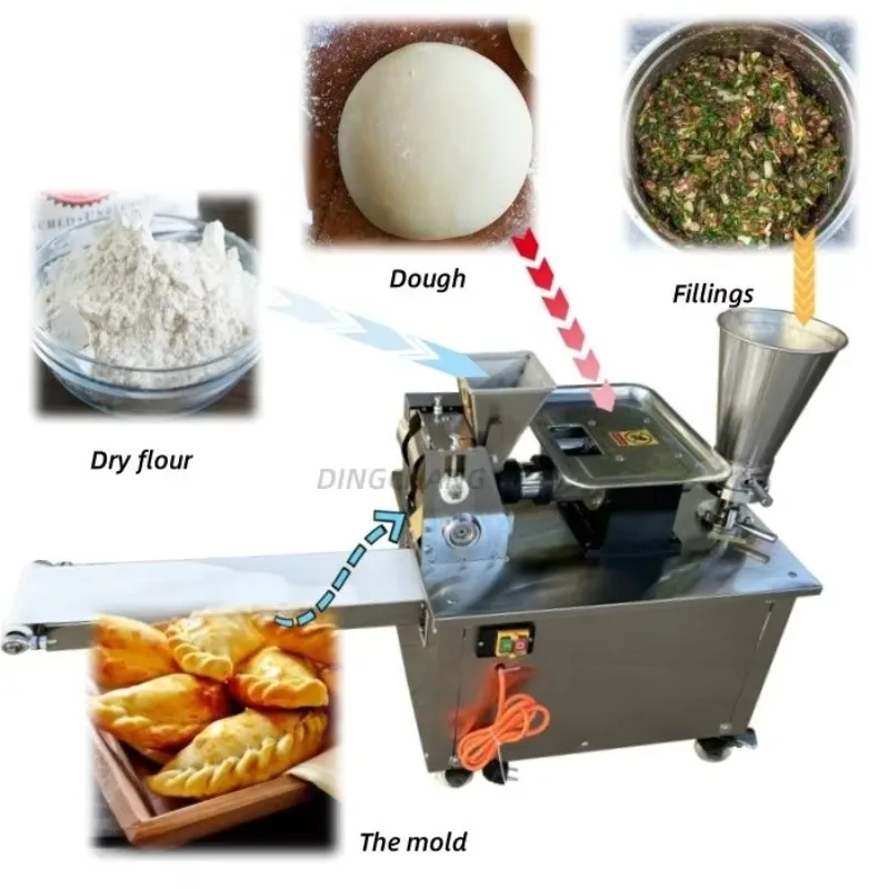 Big Size Empanada Ravioli Samosa Machine Fully Automatic Dumpling Making Machine Industrial Meat Pie Machine Maker for Sale