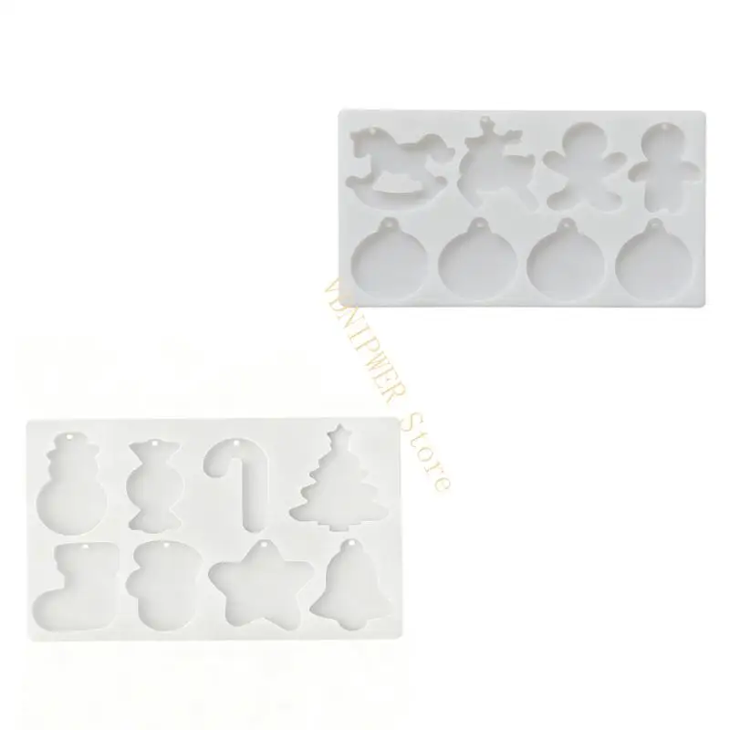 قالب رجل ثلج من السيليكون قابل لإعادة الاستخدام أداة خبز عيد الميلاد لصنع شموع مكعبات الثلج D08E #1