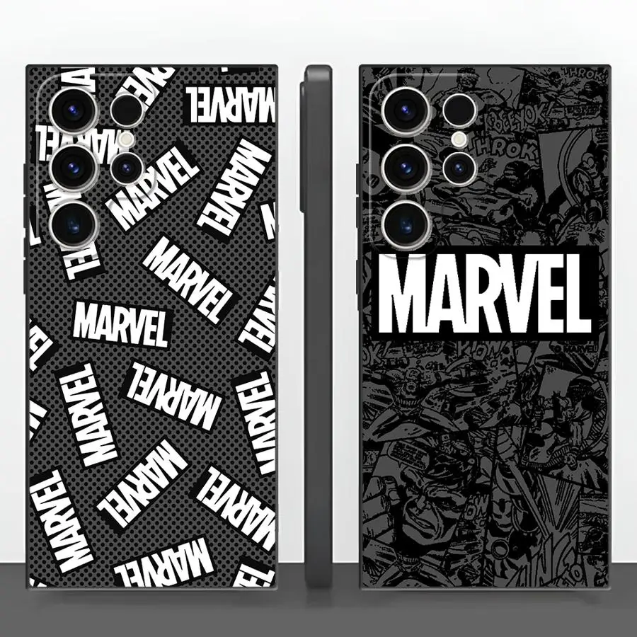 Marvel Logo Phone Case for Samsung Galaxy S21 FE S20 S23 Ultra S22 Plus S21 5G S24 S25 Ultra S20 TPU Soft Back Cover