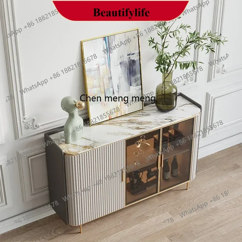 

D178 Y zq Sideboard Cabinet Modern Minimalist Stone Plate Entrance Bedroom Wall Cabinet Narrow Storage Cabinet