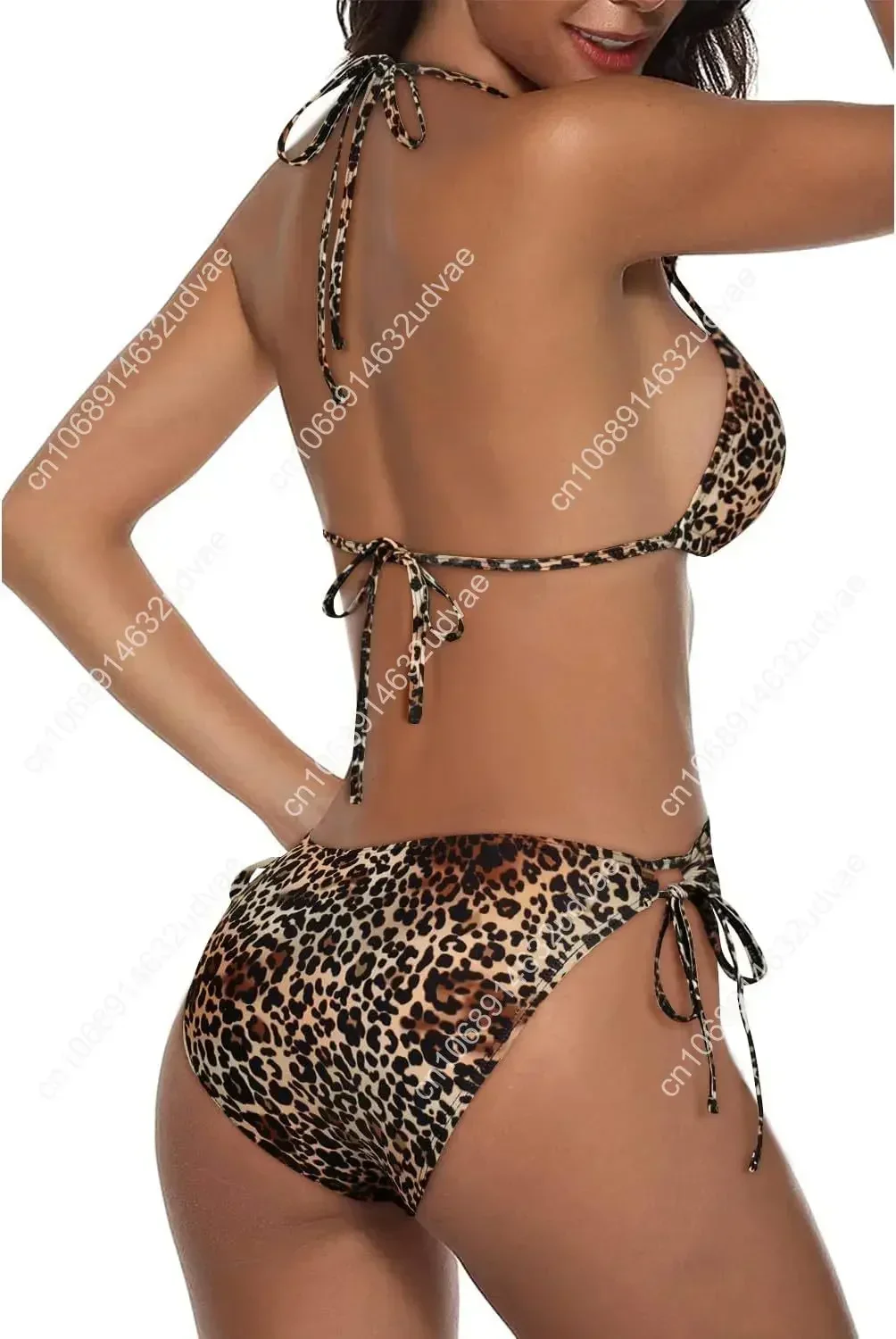 Tempt Me Women Triangle Bikini Sets Halter Two Piece Sexy Swimsuit String Tie Side Bathing Suit view 2