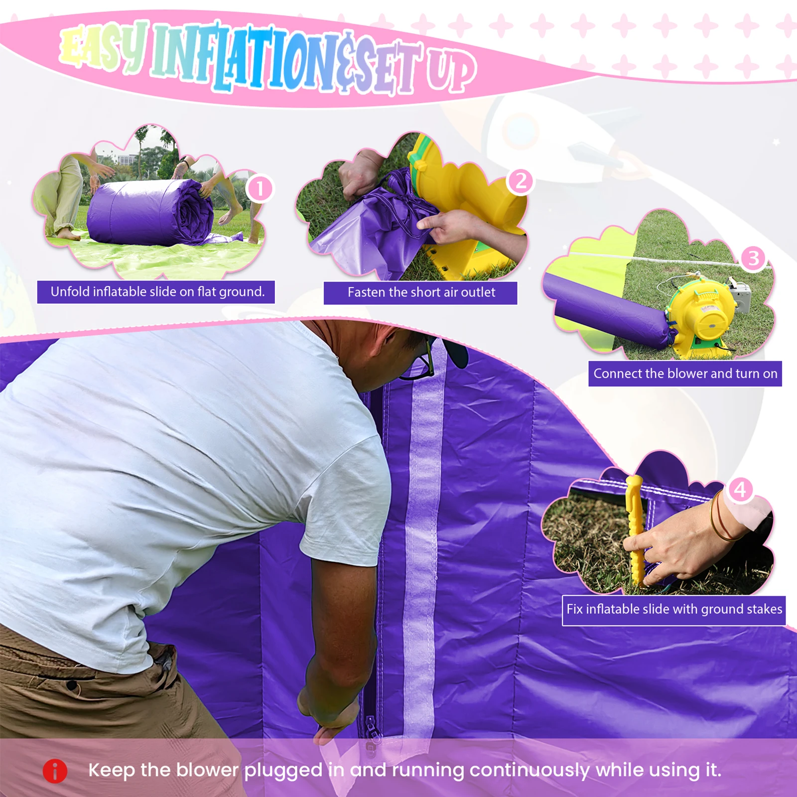 Inflatable Summer Outdoor Sildes Air Bounce Water amusement Play Equipment Inflatble Water Double Slide Bubble Ball Pit