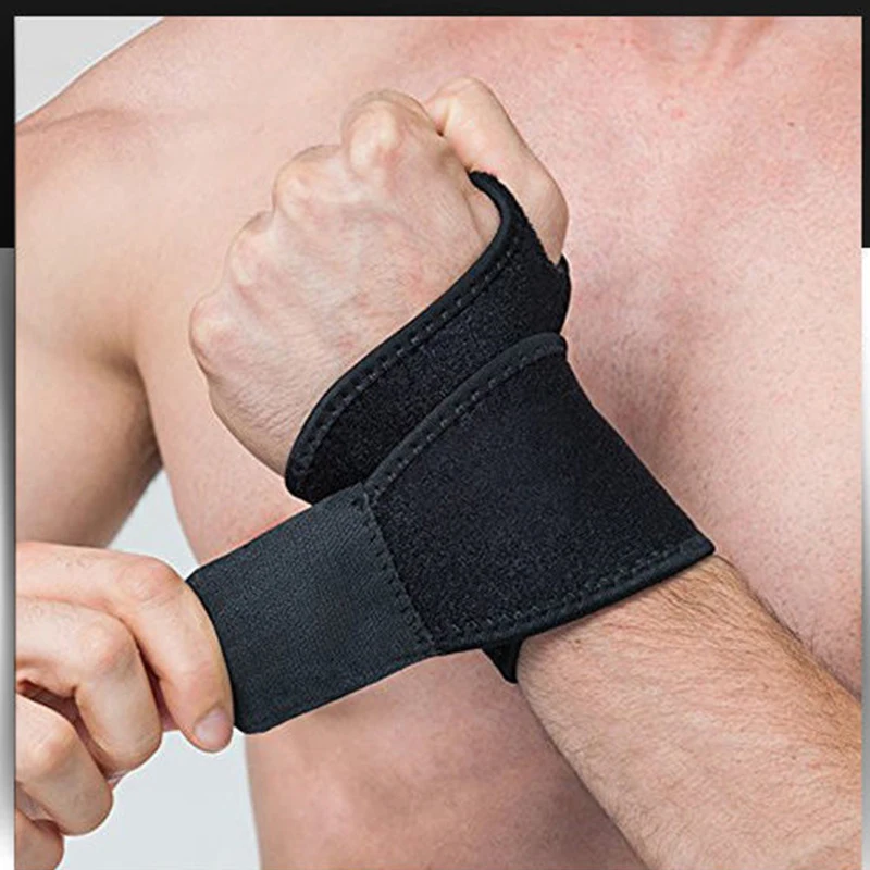 1pc Fitness Wrist Wraps Weight Lifting Gym Wrist Straps Cross Training Padded Thumb Brace Strap Power Hand Support Bar Wristband