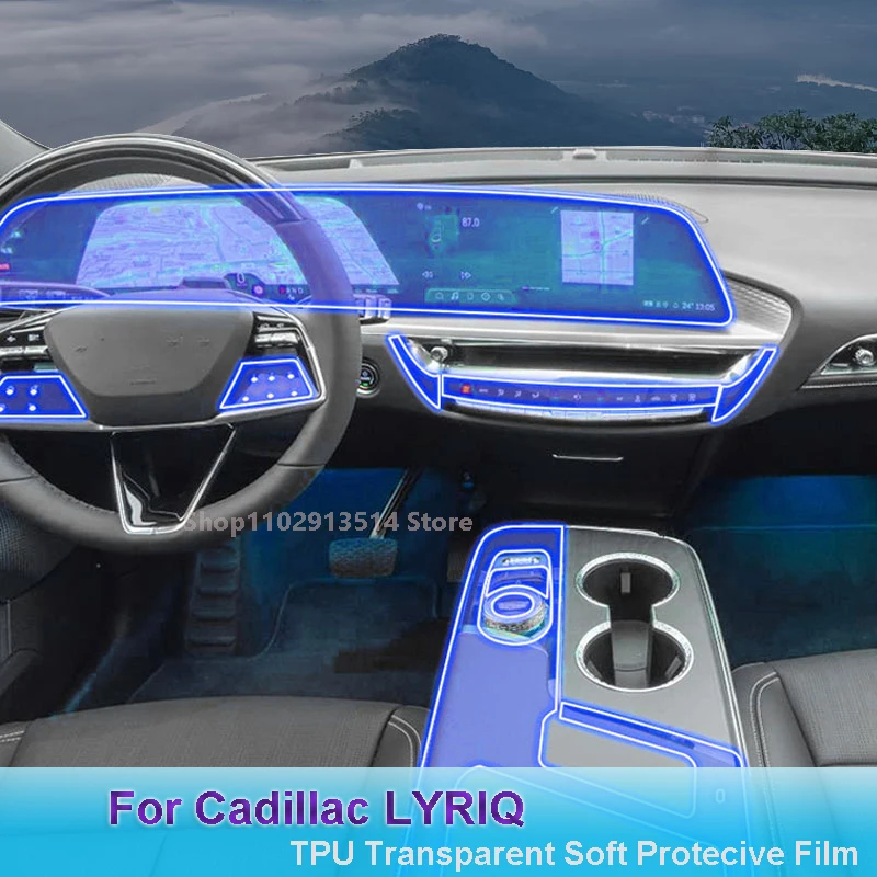 

For Cadillac LYRIQ (2022-2023) Car GPS Navigation Film LCD Screen Interior TPU Protective Protector Decoration Stickers