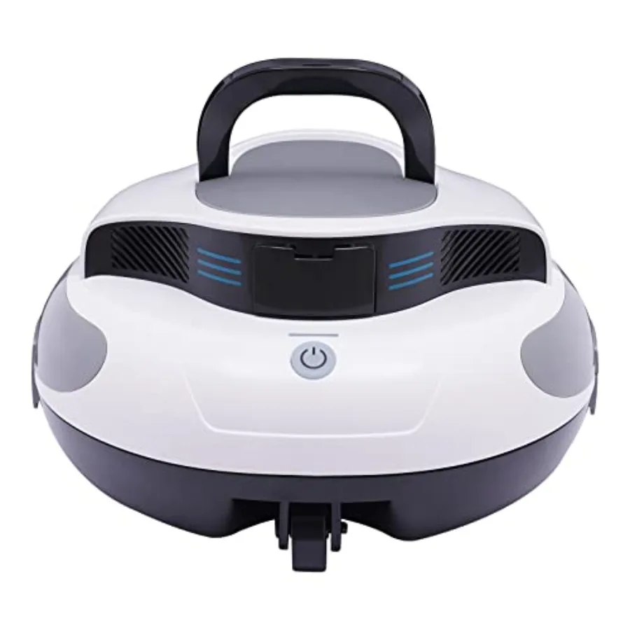 

Robotic Pool Cleaner for above ground inground pools up to 807ft, white ABS plastic, cordless with dual brushless motors, 75min