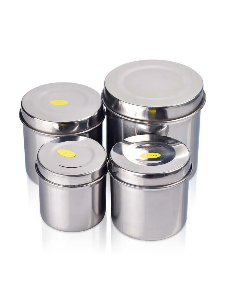 Stainless steel disinfection supplies jar with lid sealed jar cotton cotton ball iodine volts with jar