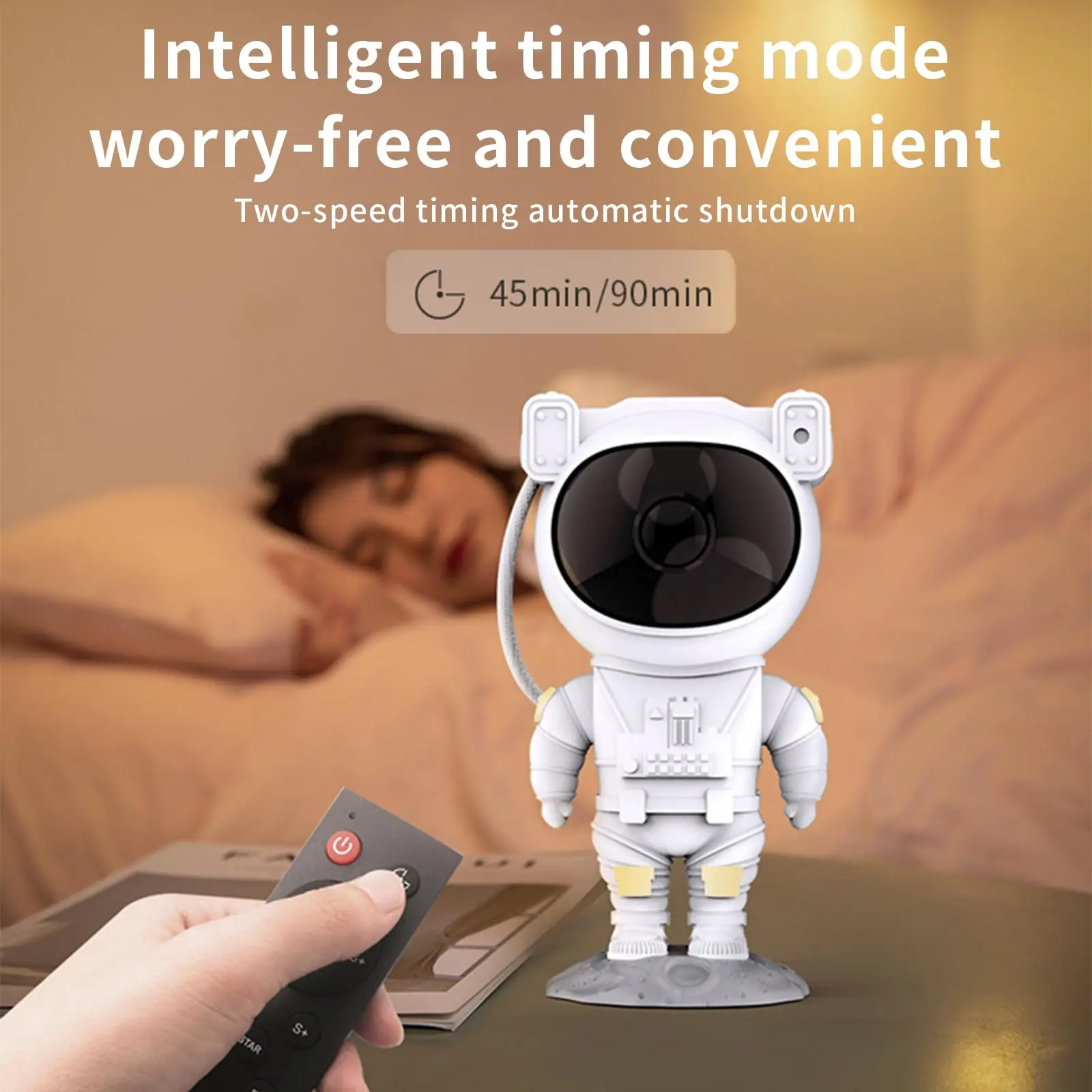 Sterprojector Galaxy Night Light - Astronaut Ruimte Projector, Starry Nevel Plafond Led Lamp Met Timer En Afstandsbediening