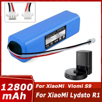 12800mAh Battery For XiaoMi Lydsto R1 Roidmi Eve Plus Viomi S9 Robot Vacuum Cleaner Battery Pack Accessories Parts 14.4V