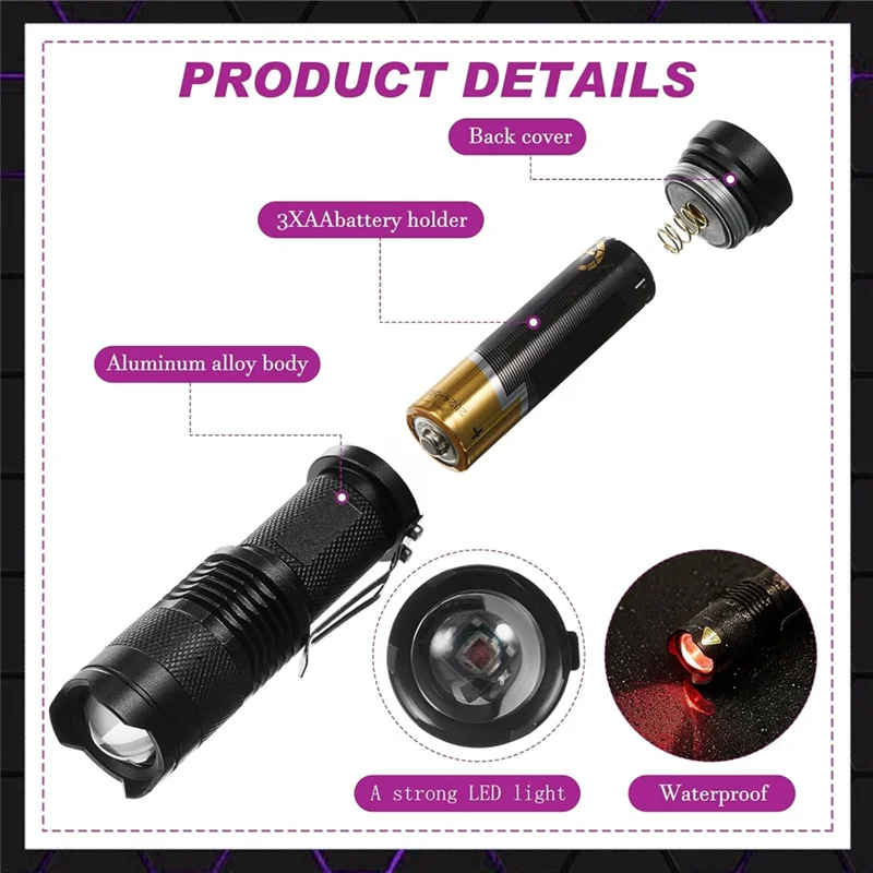 Kit de equipo paramanormal A76K, 4 Uds., 1 luz, linterna de visión nocturna, 1 grabadora de voz, 2 luces LED, bolas para gatos y mascotas