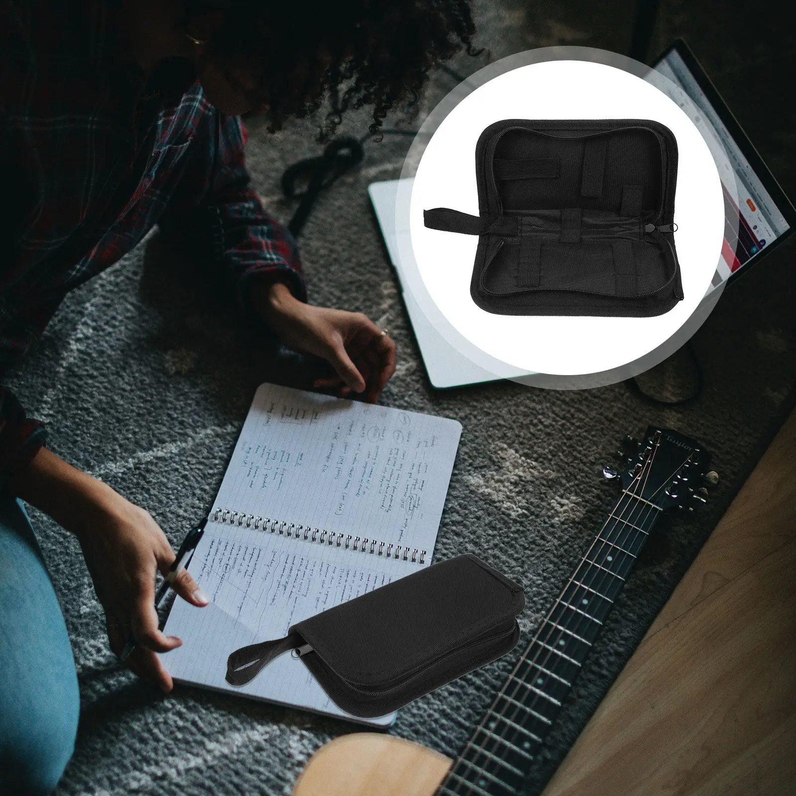 

1Pcs Guitar Repair Tool Bag Scientific Design Oxford Cloth Material Waterproof Dust Resistant Storage Bag for Instrument