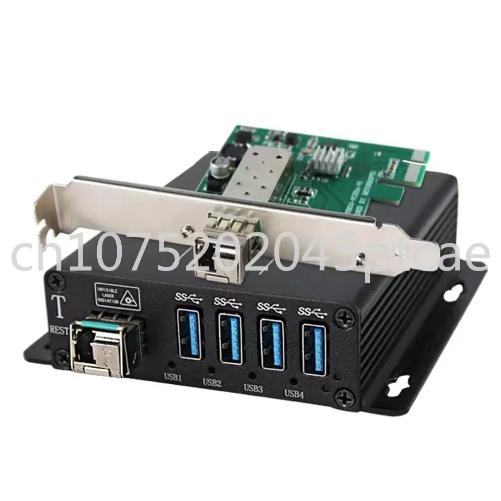 

4 Port USB 3.0 Fiber Extender UP to 5Gbps Over USB Fiber Conveeter LC