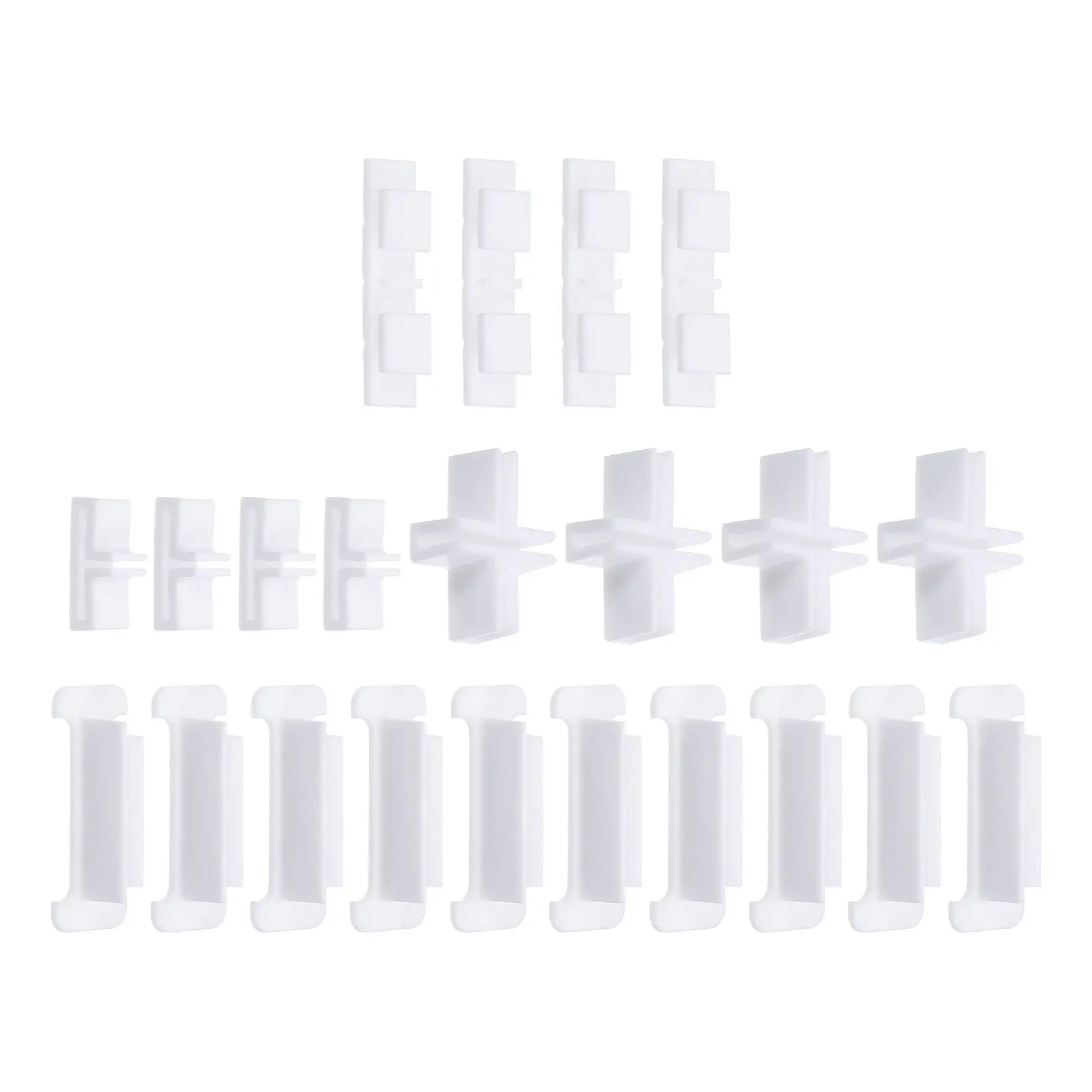 22Pcs Drawer Divider Connector Clips Plastic Fixing Clamps Adjustable Drawer Organizer Connectors for Cabinet Kitchen Closet