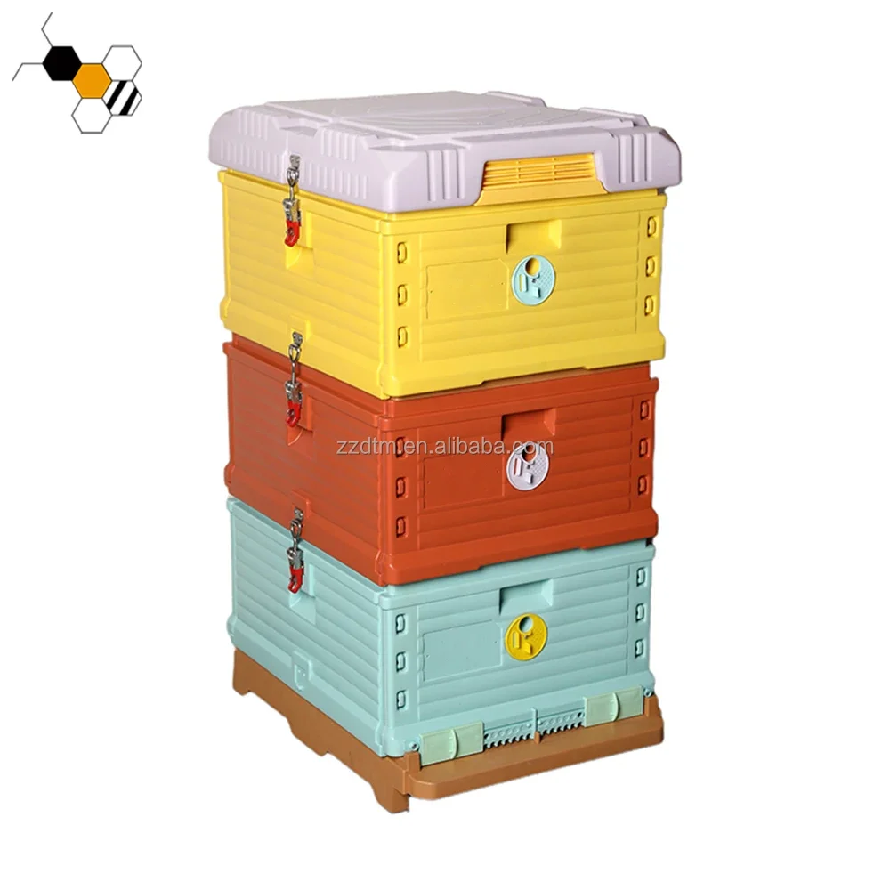 3 Layers Bee Hive Plastic Box 10 Frames Hdpe Plastic Langstroth Beehive