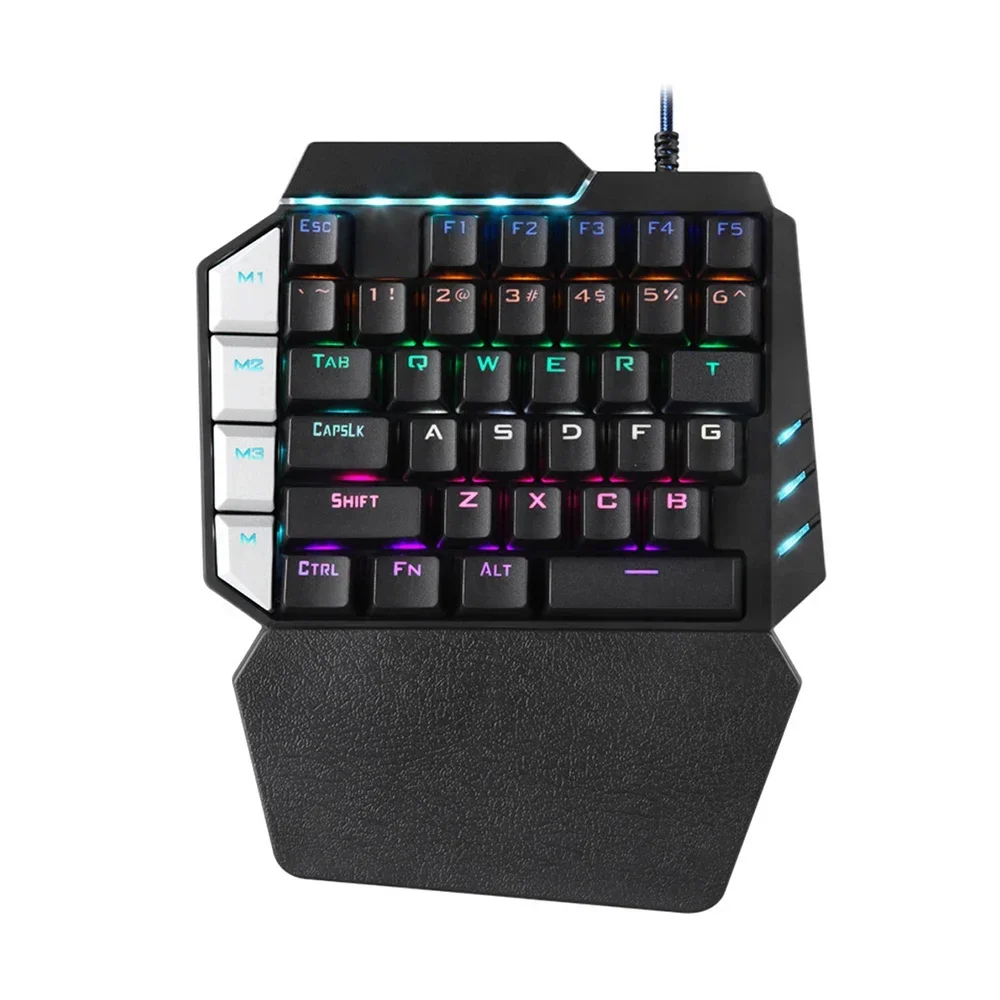 K109 RGB 38 Key One-handed USB Mechanical Gaming Wired Keyboard Blue Switch 42 Keys Gamer for Computer PC Laptop