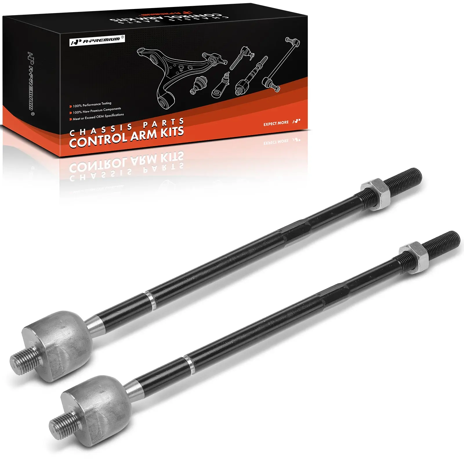 A-Premium 2x Front Inner Tie Rod End for Mitsubishi Eclipse 2006-2012 Galant 2004-2012 MEV800045