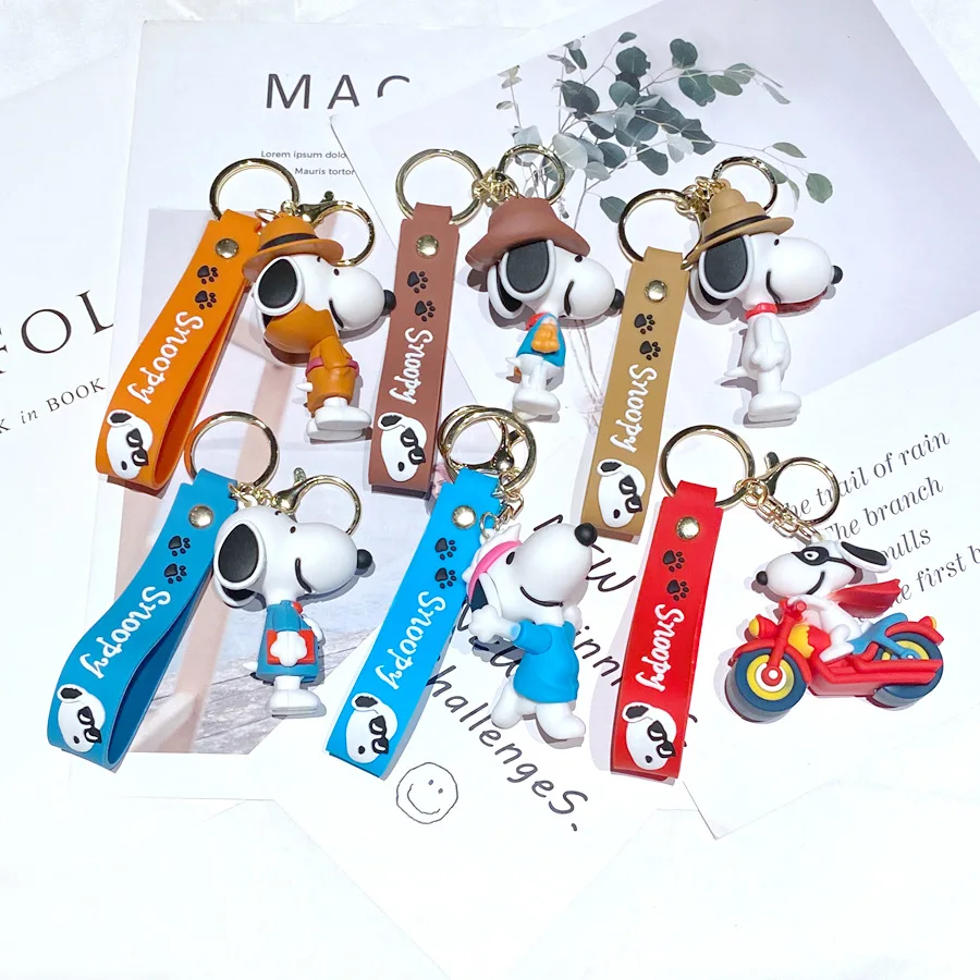Miniso سنوبي تشارلي 10 سنتيمتر المفاتيح Kawaii الكرتون ظهره قلادة المحمول قلادة مفتاح السيارة اكسسوارات الأطفال هدية #2