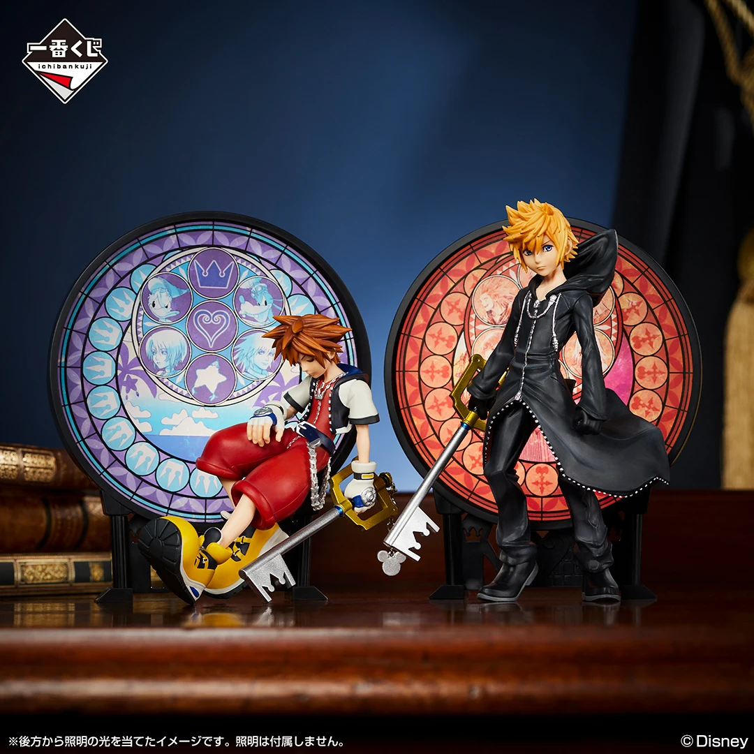 

Kingdom Hearts Original Bandai Ichiban Kuji Sola Roxas Heart to Heart Anime Figure Model Collectible Statue Gifts For Boys Stock