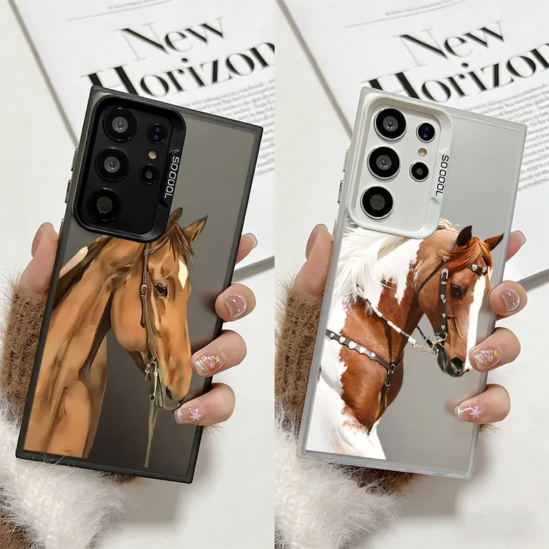 Funda Phone Case For Samsung Galaxy S26 Edge S25 S24 S23 S22 Ultra S21 S20 FE 5G S10 Plus Cover Animal Horse
