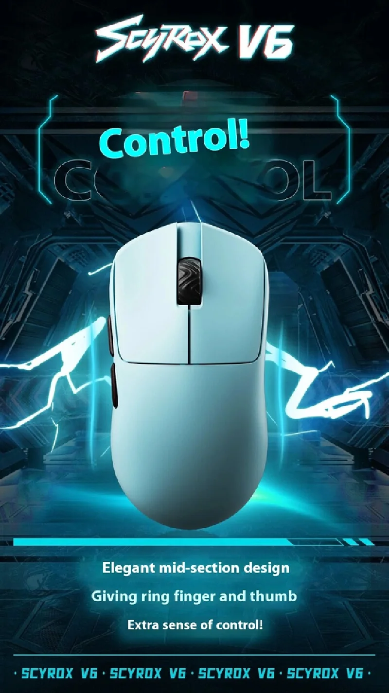 Scyrox V6 Mouse Low Latency Gaming Mice Lightweight Wireless Mouse Customized Ergonomic Mouse For Esports Gamer Pc Accessories