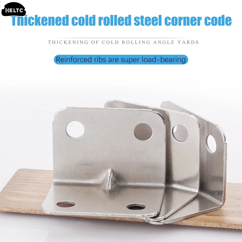 Suporte Triangular de Aço Inoxidável Espessado, 90 Graus Fixo, Ângulo Reto, Móveis Partição, Acessórios Conector Hardware, 10Pcs