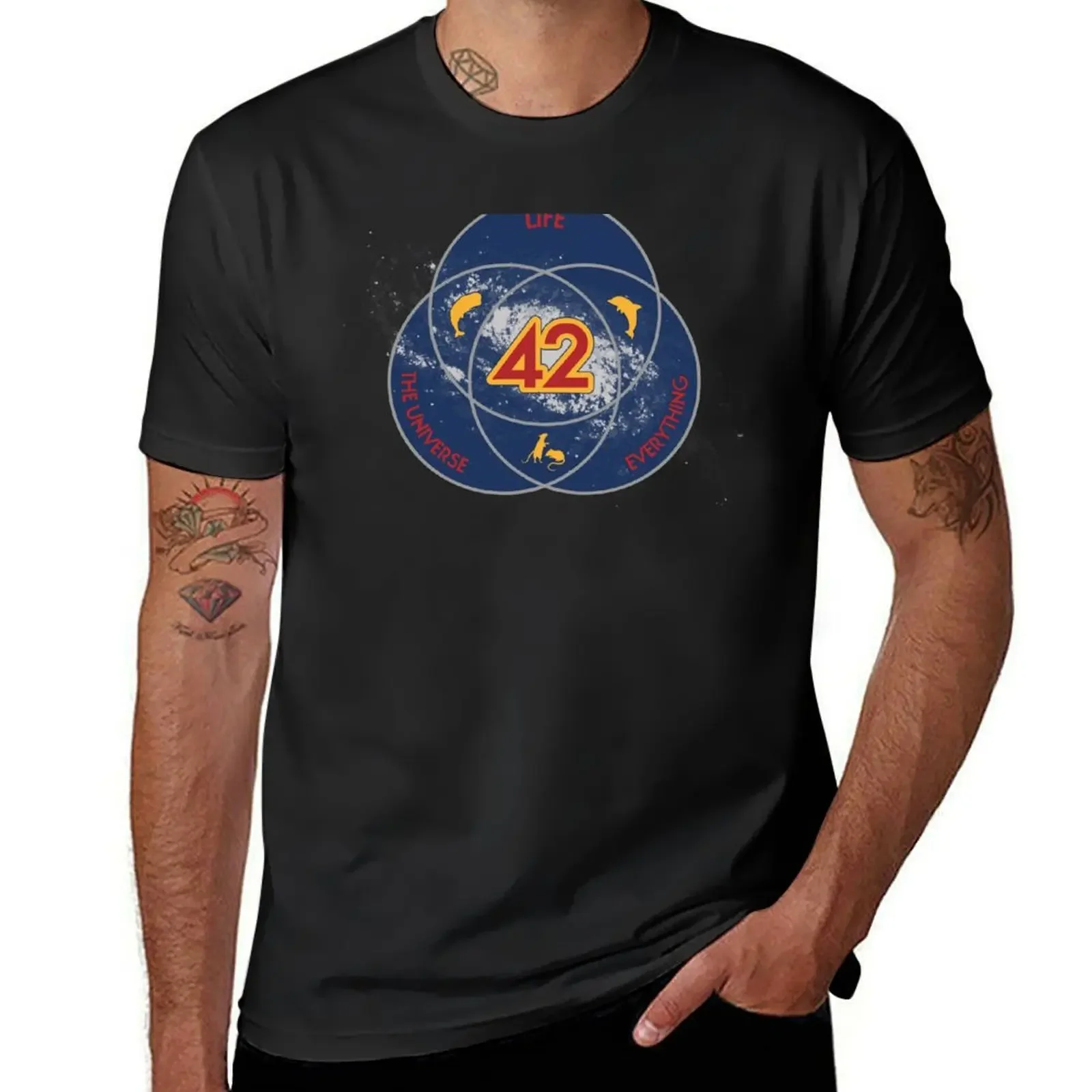 The Answer to Life, the Universe & Everything (Ultimate Venn Version) T-Shirt quick drying vintage t shirt for men