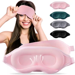 Maschera per gli occhi per dormire 3D sagomato 100% Light Blocking Zero Eye Pressure Night Blindfold Soft insensed Sponge Eye Cover