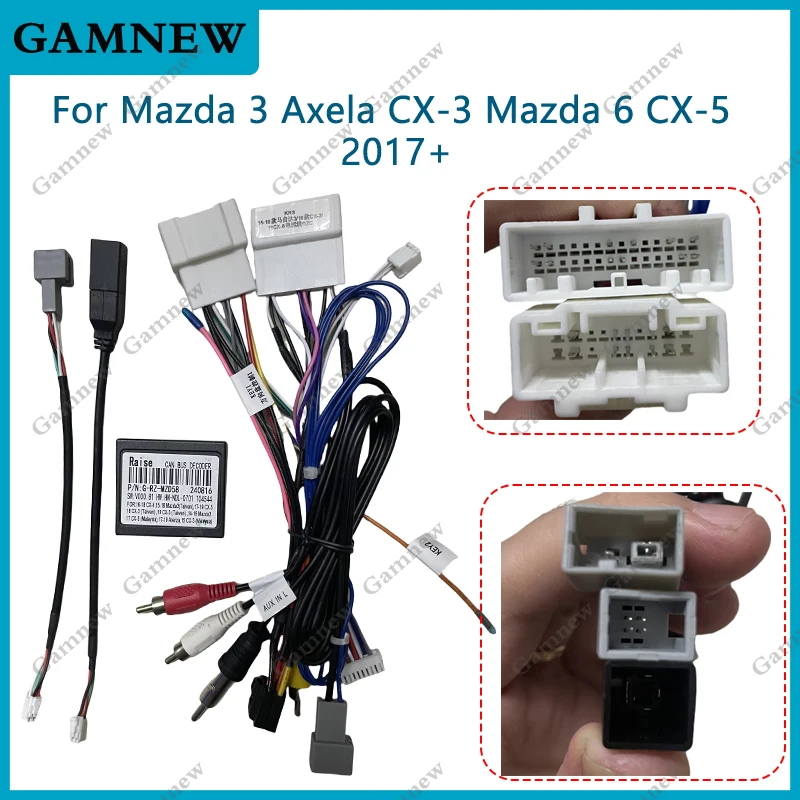 Android energie kabel canbus pro mazda 3čepel axela CX-3 mazda 6pro CX-5 2017 jihovýchodní asiat varianta auto rádio GPS hráč kabeláž postroj