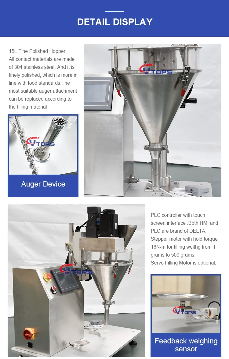 Latest Design Economical Desktop Cosmetic Powder Vial Small Dose Filling Spice Packaging Machine Automatic