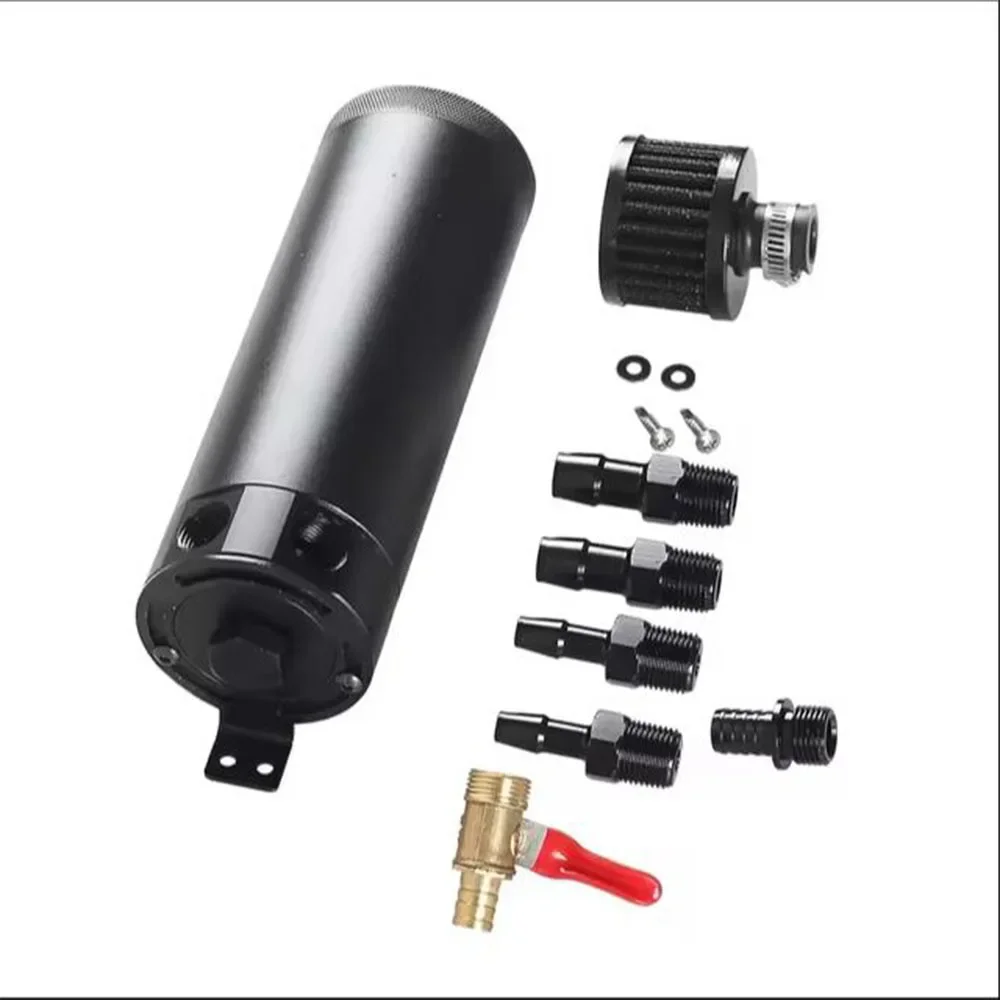 

yj22 Car modified long two-hole oil breathable pot Exhaust gas recovery pot with air filter oil valve
