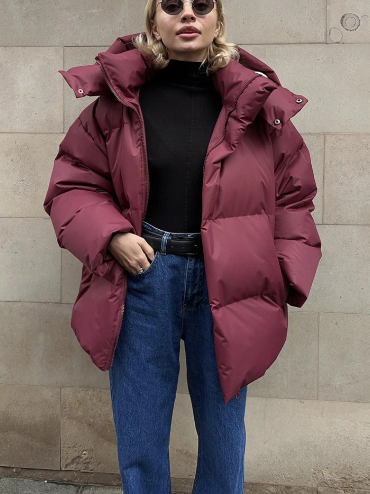 여성용 면 재킷 따뜻하고 패셔너블한 루즈핏 편안한 순면 재킷 가을 겨울 신상 캐주얼하고 심플한 따뜻한 상의