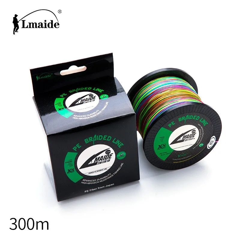 

Lmaide new one meter color 300 meters16LB-100LB braided fishing lines Pe braided 8 wire multifilament Luya sea fishingequipment