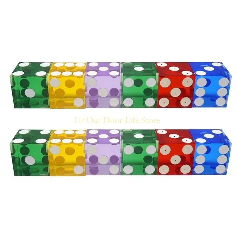 77UF Set of 5 Acrylic Transparent six Sided Casino for Sharp Straight Corners Precisi