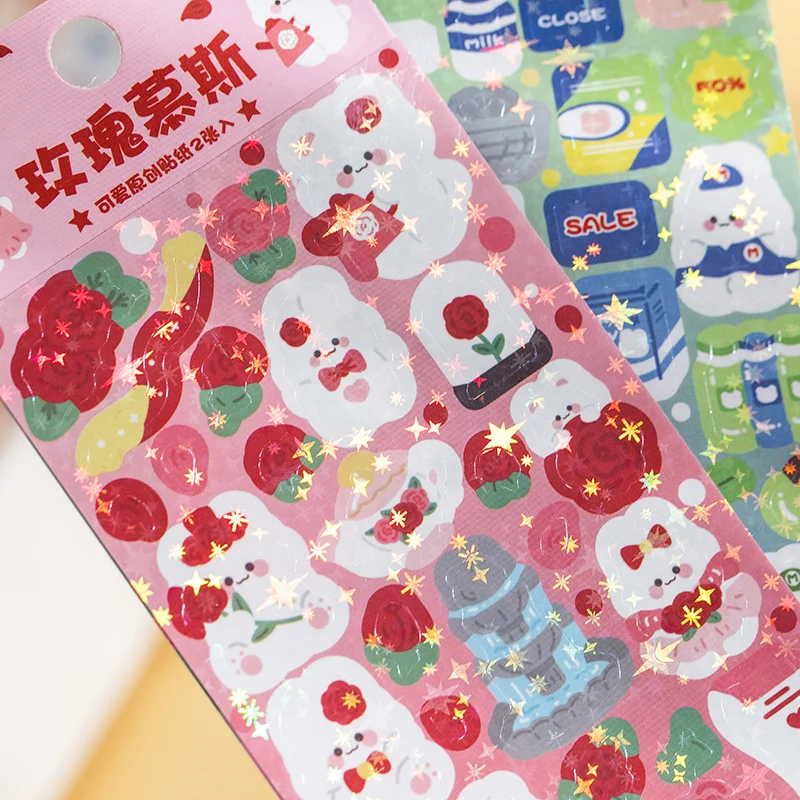 2025 Ins Anime Cartoon Sticker Daily Life Journal Game Decals for Phone Case Laptop Cup Waterproof Scrapbook Decoration Gift