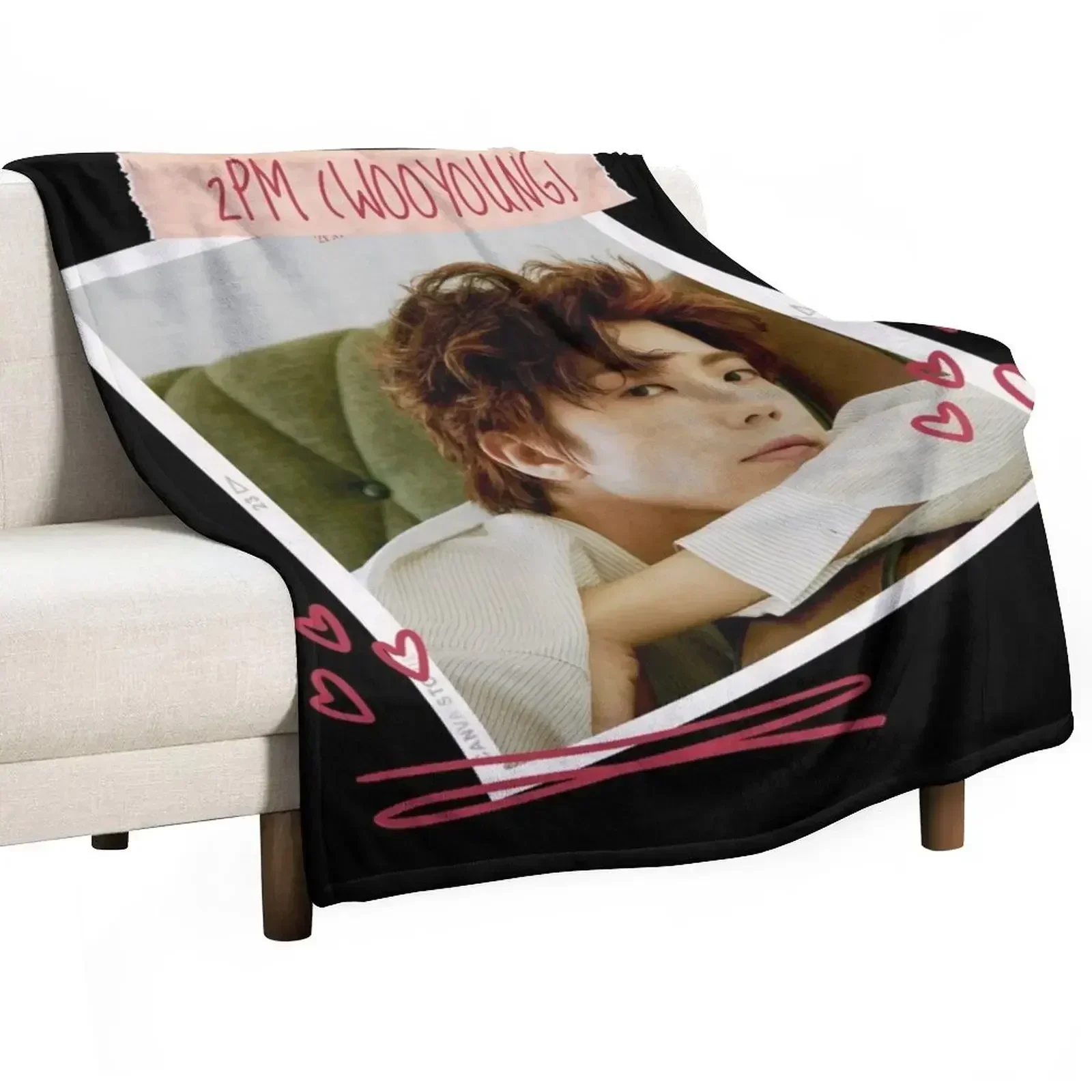 PM - 2PM Comeback wooyong Throw Blanket heavy to sleep Softest Blankets