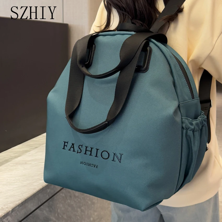 

Laser Fabric Backpack Women Shoulder Bag Designer Large Capacity Travel Soft Waterproof High-quality Fabric Luggage Travel Bag