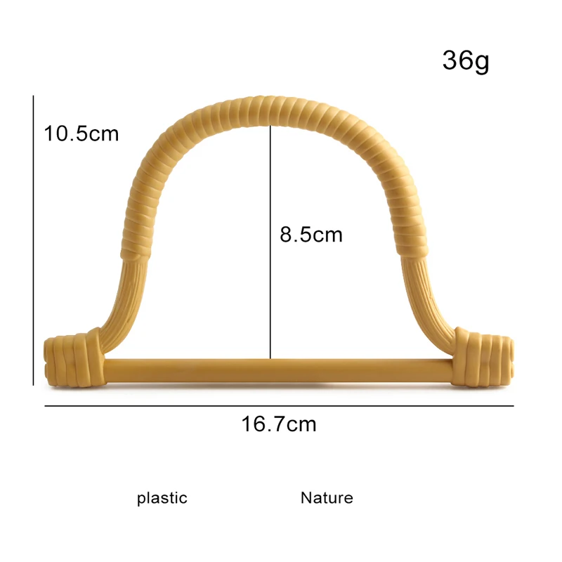 2/4/6/10PCS Fashion Plastic Round U-shaped Wallet Handle Simulation Rattan Bamboo Women's Bag DIY Replacement Handle Accessories