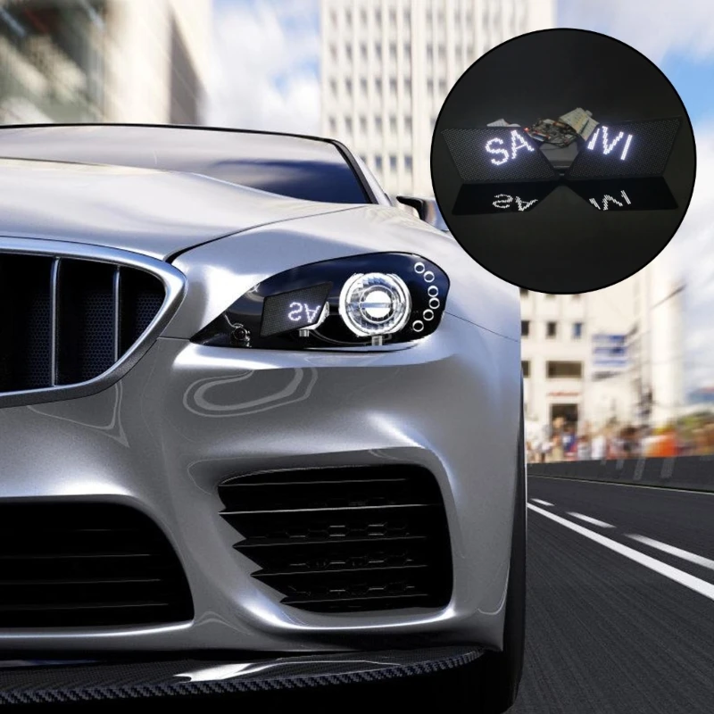 LED Vehicle Eye Lights with App Controlled, Double 48x48 High Resolution Screens