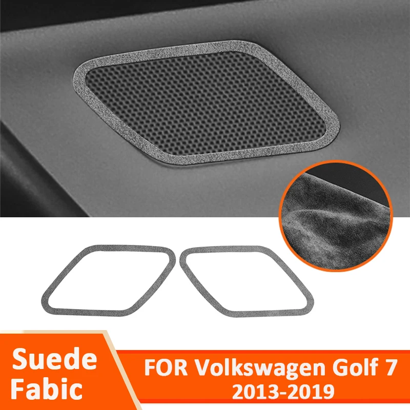 

Soft Suede Fabic Car Door Radio Speaker Ring Cover Frame Decoration Interior Sticker For Volkswagen Golf 7 Golf 7.5 2013-2019